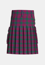 Utility_McGlynn_Tartan_6020_kilt_back_image_with_pleated_design_and_adjustable_buckles_for_men
