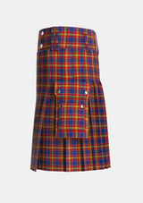 Utility_McGurk_Personal_Tartan_7159_kilt_left_image_with_pleated_design_and_adjustable_buckles_for_men