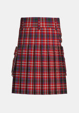 Utility_McKee_Dot_Tartan_11057_kilt_back_image_with_pleated_design_and_adjustable_buckles_for_men