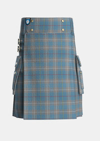 Utility_McKerrell_of_Hillhouse_Dress_Tartan_6041_kilt_front_image_with_pleated_design_and_adjustable_buckles_for_men