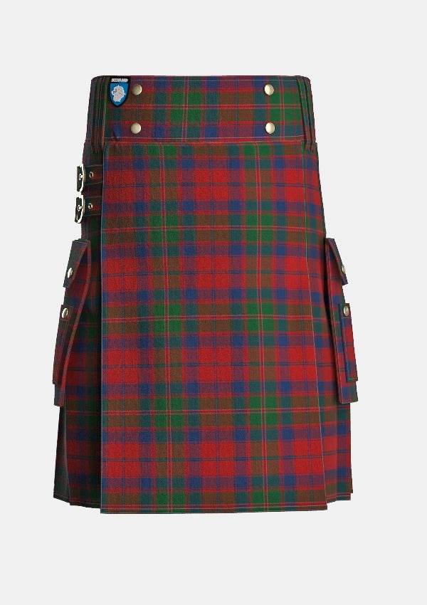 Utility_McKimm_J_W_Tartan_12889_kilt_front_image_with_pleated_design_and_adjustable_buckles_for_men