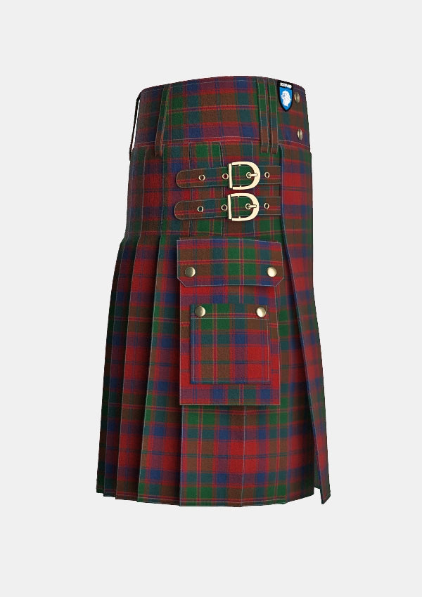 Utility_McKimm_J_W_Tartan_12889_kilt_right_image_with_pleated_design_and_adjustable_buckles_for_men