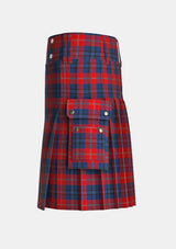 Utility_McKnight_Tartan_2179_kilt_left_image_with_pleated_design_and_adjustable_buckles_for_men