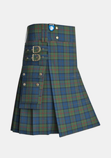 Utility_McMeeken_Tartan_10089_kilt_side_image_with_pleated_design_and_adjustable_buckles_for_men