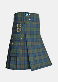 Utility_McMeeken_Tartan_10089_kilt_side_image_with_pleated_design_and_adjustable_buckles_for_men