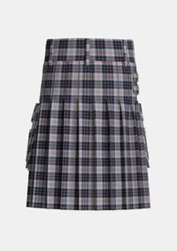 Utility_McRae_Dress_Tartan_2800_kilt_back_image_with_pleated_design_and_adjustable_buckles_for_men
