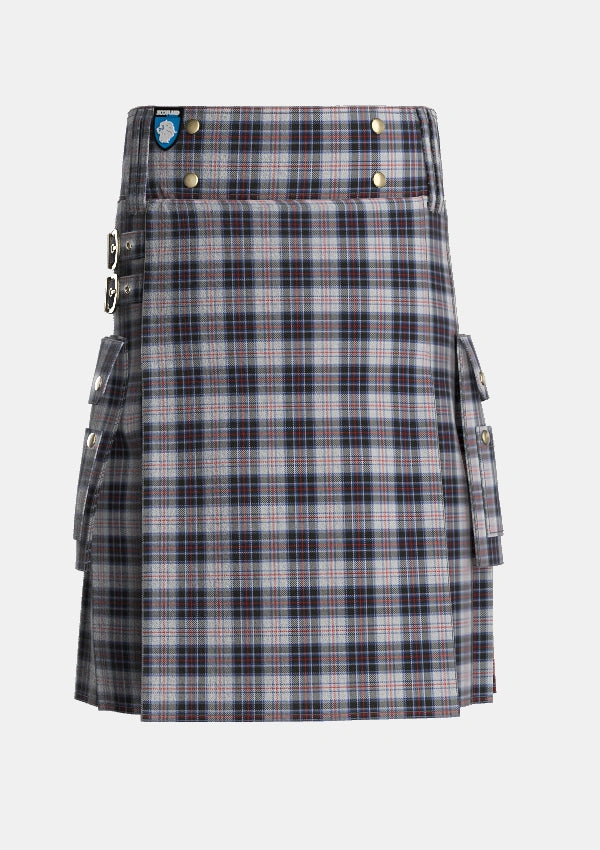 Utility_McRae_Dress_Tartan_2800_kilt_front_image_with_pleated_design_and_adjustable_buckles_for_men