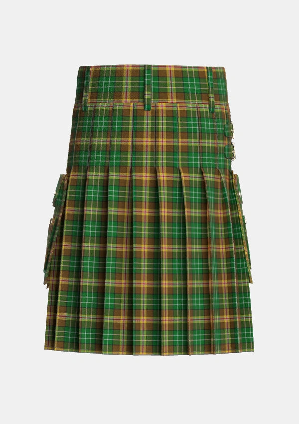 Utility_McShane_Personal_Tartan_4111_kilt_back_image_with_pleated_design_and_adjustable_buckles_for_men