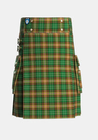 Utility_McShane_Personal_Tartan_4111_kilt_front_image_with_pleated_design_and_adjustable_buckles_for_men