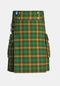 Utility_McShane_Tartan_4111_kilt_front_image_with_pleated_design_and_adjustable_buckles_for_men