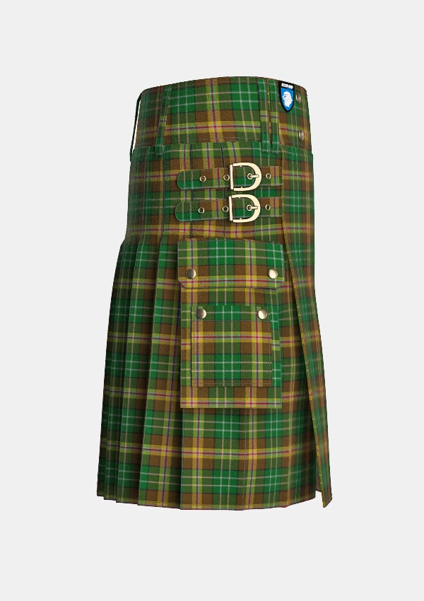 Utility_McShane_Tartan_4111_kilt_right_image_with_pleated_design_and_adjustable_buckles_for_men