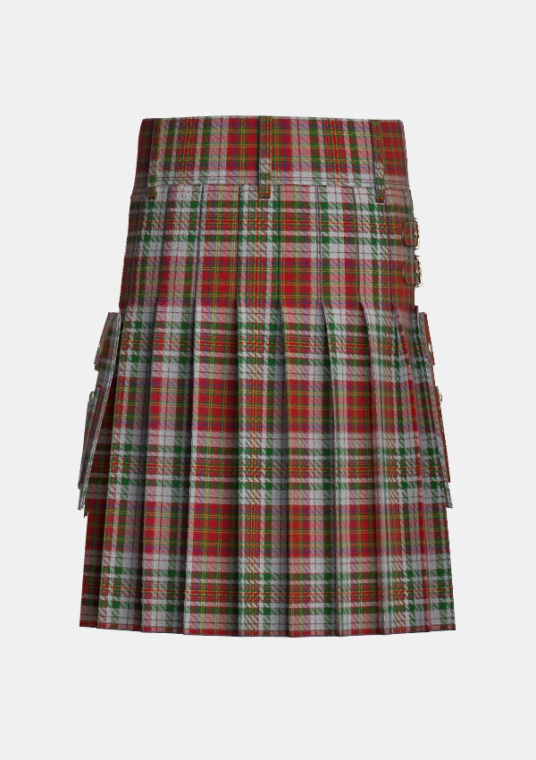 Utility_Mcallister_tartan_6629_kilt_back_image_with_pleated_design_and_adjustable_buckles_for_men