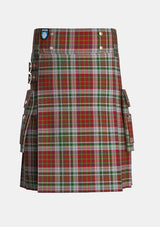 Utility_Mcallister_tartan_6629_kilt_front_image_with_pleated_design_and_adjustable_buckles_for_men