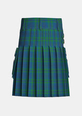 Utility_Mccarthy_tartan_2438_kilt_back_image_with_pleated_design_and_adjustable_buckles_for_men