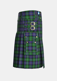 Utility_Mccormick_tartan_7161_kilt_right_image_with_pleated_design_and_adjustable_buckles_for_men