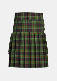 Utility_Mcdermott_tartan_1180_kilt_back_image_with_pleated_design_and_adjustable_buckles_for_men