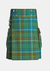 Utility_Mcmillan_Hunting_tartan_668_kilt_front_image_with_pleated_design_and_adjustable_buckles_for_men
