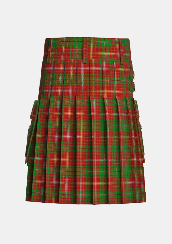 Utility_Melieres_Frost_Tartan_10069_kilt_back_image_with_pleated_design_and_adjustable_buckles_for_men