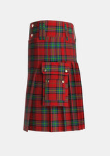 Utility_Mensah_Tartan_6216_kilt_left_image_with_pleated_design_and_adjustable_buckles_for_men