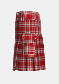 Utility_Menzies_1815_Tartan_1699_kilt_left_image_with_pleated_design_and_adjustable_buckles_for_men
