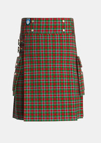Utility_Menzies_Two_Tartan_1440_kilt_front_image_with_pleated_design_and_adjustable_buckles_for_men