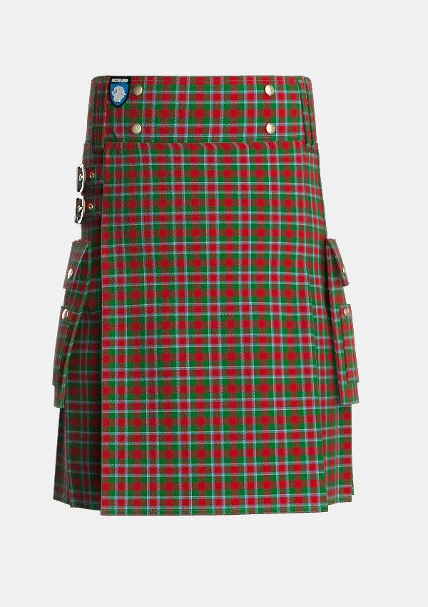 Utility_Menzies_Two_Tartan_1440_kilt_front_image_with_pleated_design_and_adjustable_buckles_for_men