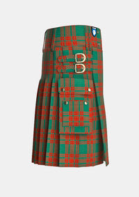 Utility_Menzies_tartan_894_kilt_right_image_with_pleated_design_and_adjustable_buckles_for_men