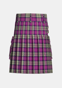 Utility_Merida_Dance_Tartan_11142_kilt_back_image_with_pleated_design_and_adjustable_buckles_for_men