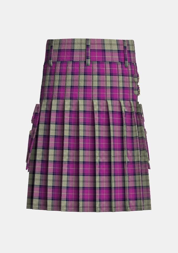 Utility_Merida_Dance_Tartan_11142_kilt_back_image_with_pleated_design_and_adjustable_buckles_for_men