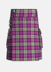 Utility_Merida_Dance_Tartan_11142_kilt_front_image_with_pleated_design_and_adjustable_buckles_for_men