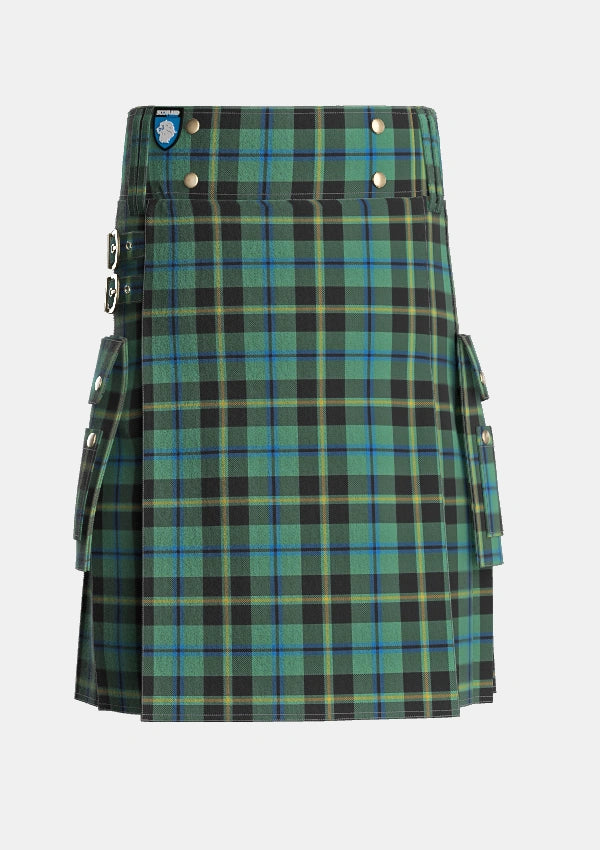 Utility_Michaluk_Personal_Tartan_6217_kilt_front_image_with_pleated_design_and_adjustable_buckles_for_men
