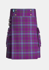 Utility_Michie_Tartan_100042_kilt_front_image_with_pleated_design_and_adjustable_buckles_for_men