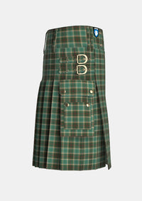Utility_Michigan_Tartan_kilt_right_image_with_pleated_design_and_adjustable_buckles_for_men