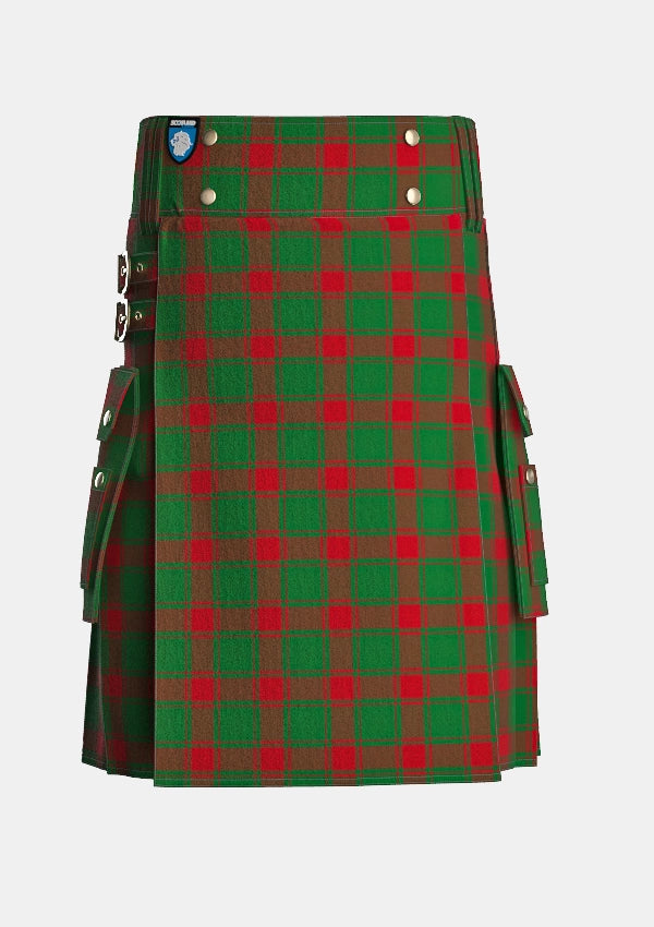 Utility_Middleton_tartan_903_kilt_front_image_with_pleated_design_and_adjustable_buckles_for_men