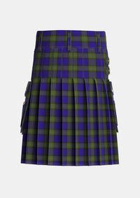 Utility_Minnick_Tartan_3476_kilt_back_image_with_pleated_design_and_adjustable_buckles_for_men