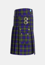 Utility_Minnick_Tartan_3476_kilt_right_image_with_pleated_design_and_adjustable_buckles_for_men