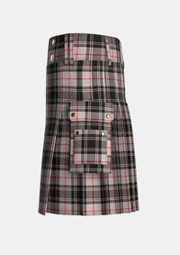 Utility_Moffat_tartan_kilt_left_image_with_pleated_design_and_adjustable_buckles_for_men