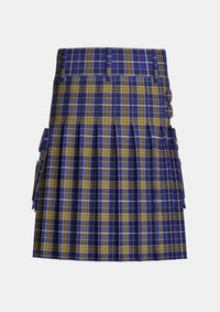 Utility_Monaghan_County_Crest_Range_Tartan_7412_kilt_back_image_with_pleated_design_and_adjustable_buckles_for_men