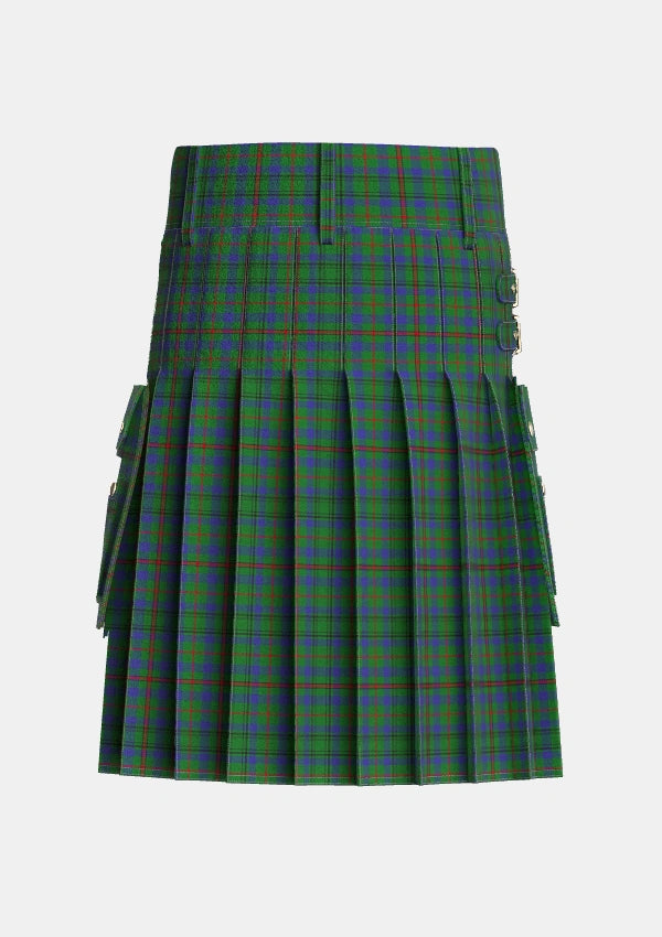 Utility_Moncrieff_of_Atholl_Tartan_5940_kilt_back_image_with_pleated_design_and_adjustable_buckles_for_men