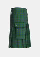 Utility_Moncrieff_of_Atholl_Tartan_5940_kilt_left_image_with_pleated_design_and_adjustable_buckles_for_men