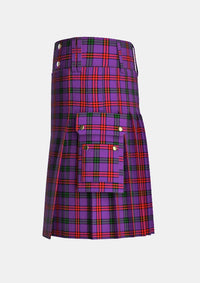 Utility_Montgomery_tartan_1082_kilt_left_image_with_pleated_design_and_adjustable_buckles_for_men