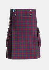 Utility_Montgomrie_Montgomery_of_Eglinton_Tartan_1082_kilt_front_image_with_pleated_design_and_adjustable_buckles_for_men