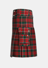 Utility_Montrose_Graham_Tartan_350_kilt_left_image_with_pleated_design_and_adjustable_buckles_for_men
