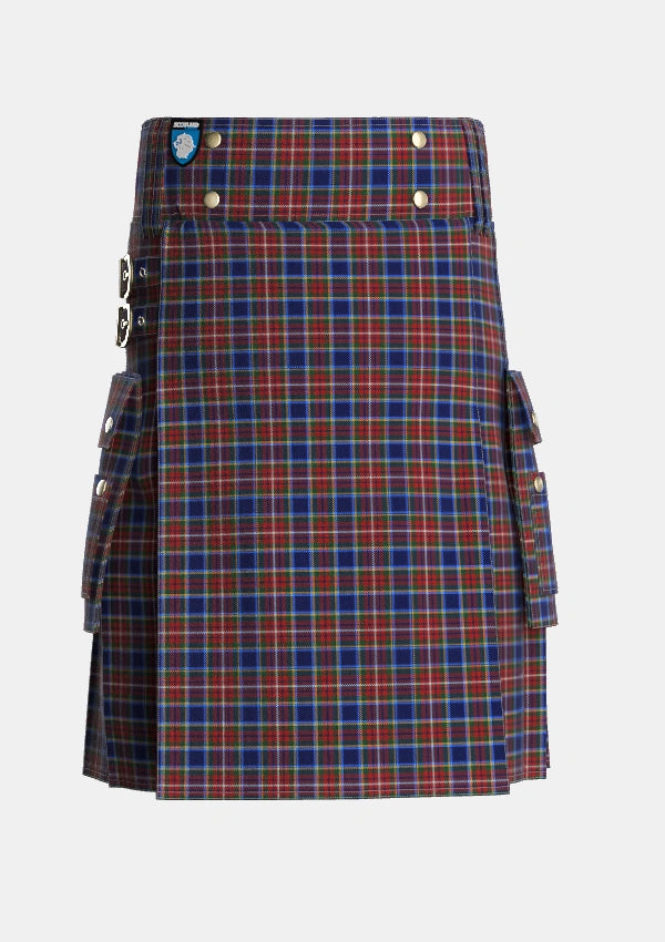 Utility_Moon_Georgia_USA_Tartan_4100_kilt_front_image_with_pleated_design_and_adjustable_buckles_for_men