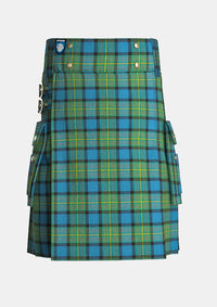 Utility_Moore_tartan_345_kilt_front_image_with_pleated_design_and_adjustable_buckles_for_men