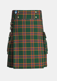 Utility_Moran_Family_Ubique_Tartan_2745_kilt_front_image_with_pleated_design_and_adjustable_buckles_for_men
