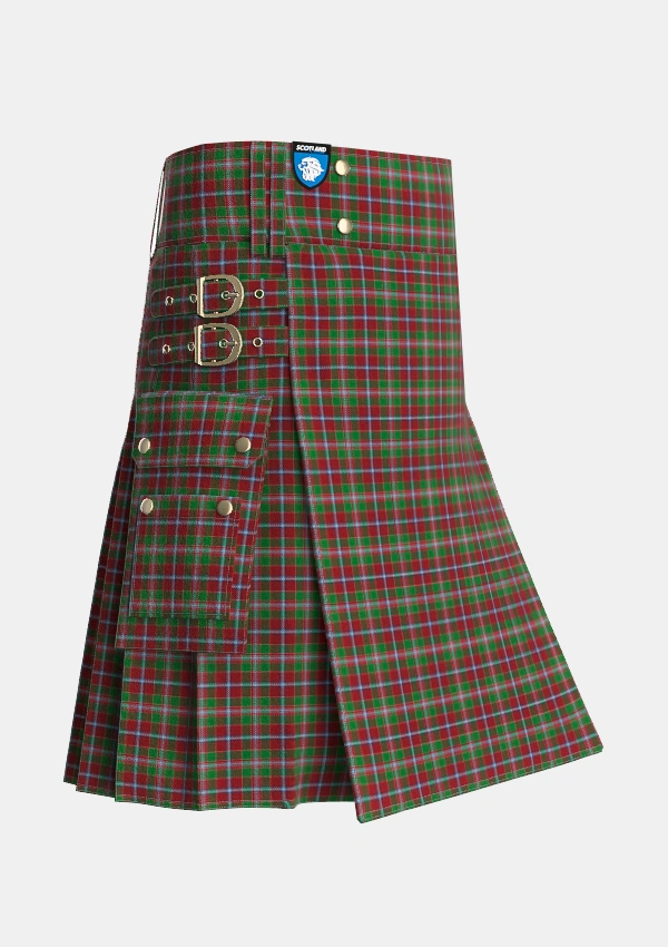 Utility_Moray_of_Abercairny_Tartan_51_kilt_side_image_with_pleated_design_and_adjustable_buckles_for_men