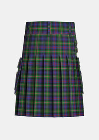 Utility_Morgan_Tartan_kilt_back_image_with_pleated_design_and_adjustable_buckles_for_men