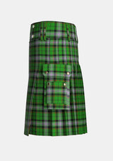 Utility_Moss_Tartan_6063_kilt_left_image_with_pleated_design_and_adjustable_buckles_for_men