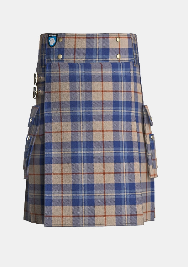 Utility_Mulberry_Tartan_13392_kilt_front_image_with_pleated_design_and_adjustable_buckles_for_men